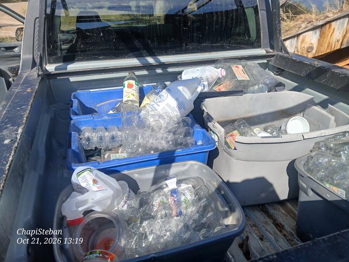 Making a recycling run 