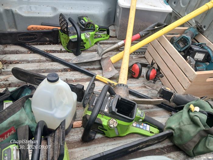 Tools loaded up for the Abbey 