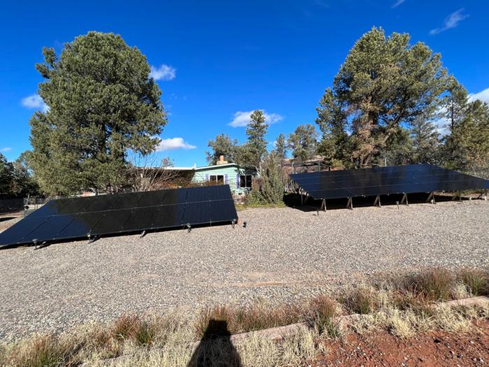 Some of the solar panels providing almost all electricity+ for house & car