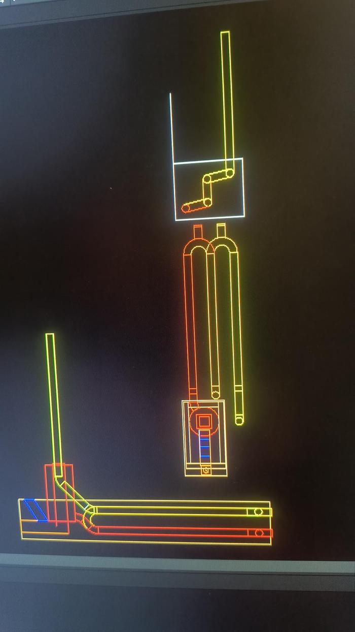Better depiction showing orientation of Bench/Mass Piping 