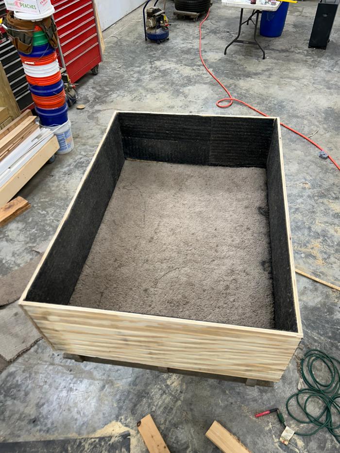 Gracie's casket--my neighbor could not help himself