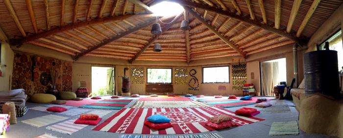 Octagonal Natural built Maloca 101sq.m: space for workshops, gatherings and movement