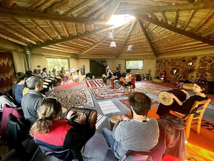 Octagonal Natural built Maloca 101sq.m: space for workshops, gatherings and movement