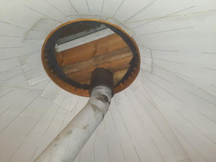 Insulation marked for location of uni