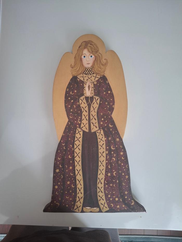 she's praying, very hard