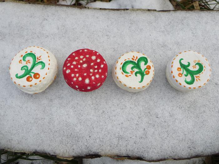 Here's the containers made from orange peels. This side isn't destroyed....yet.