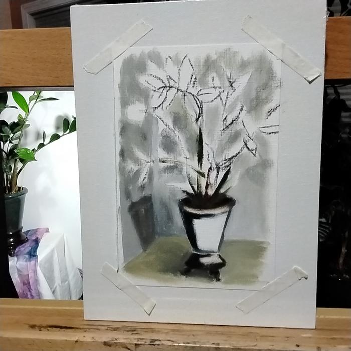 Day 2 already oil painting alla prima (one short session)