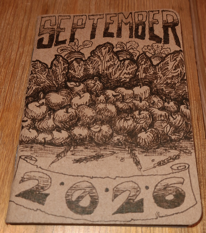 September 2026. Brown ink pen, freehand.