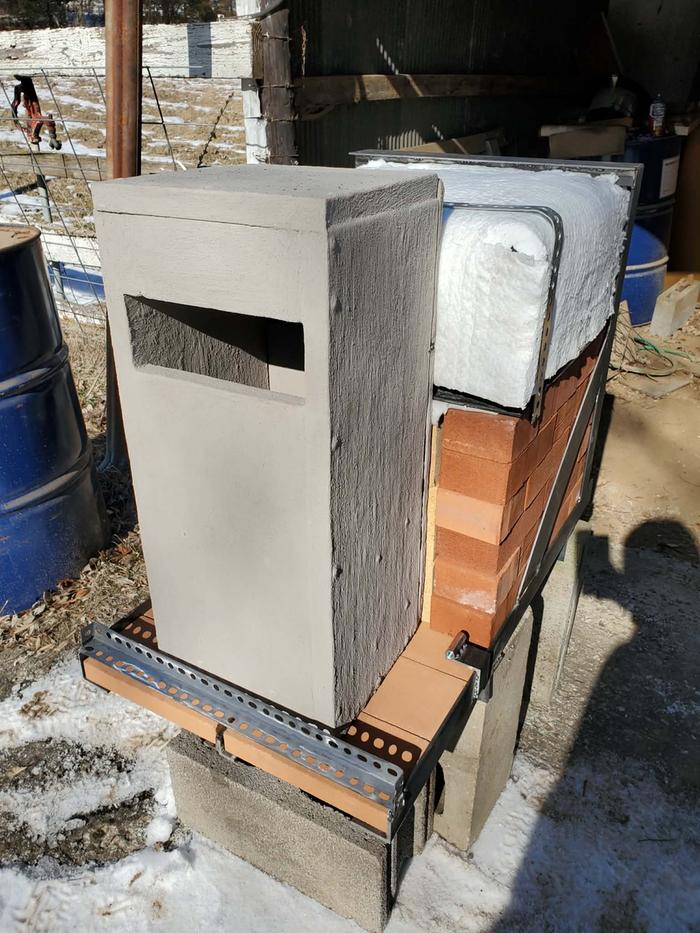 Shorty Riser sits in place and will receive more gasketing when it's all installed indoors.