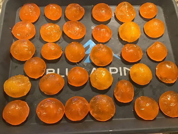 Salt cured egg yolks. They are so pretty