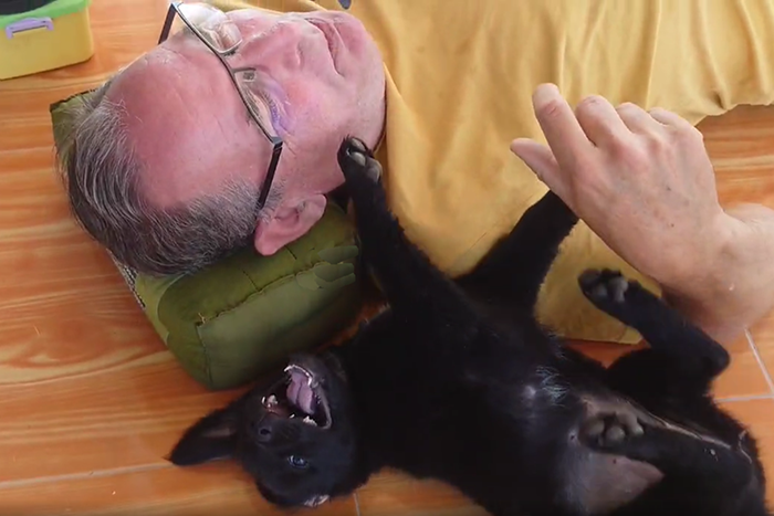 Hey it's me and Papa cannot sleep