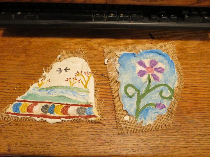 Left is 50/50 lime & plaster of Paris. Right is 100% plaster of Paris