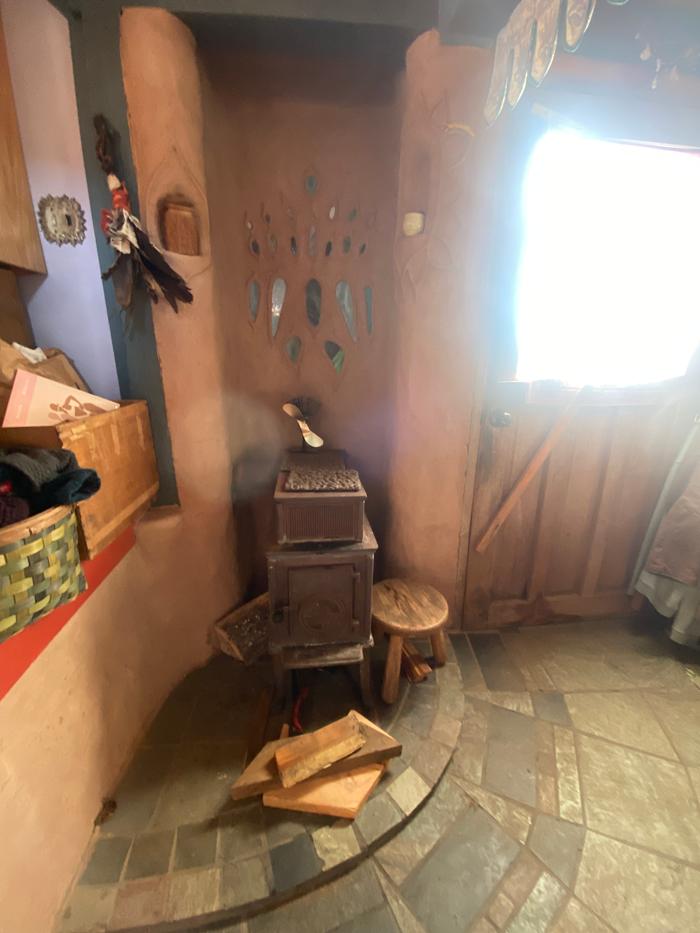 Inside wood stove