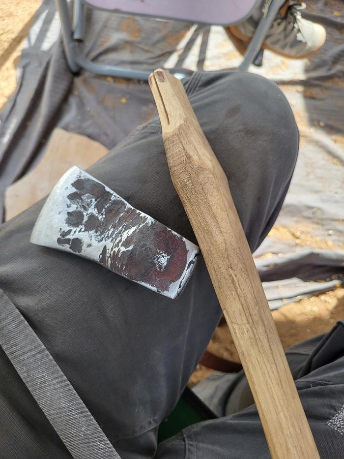 Filing to the desired final shape with established blade edge prior to hardening.