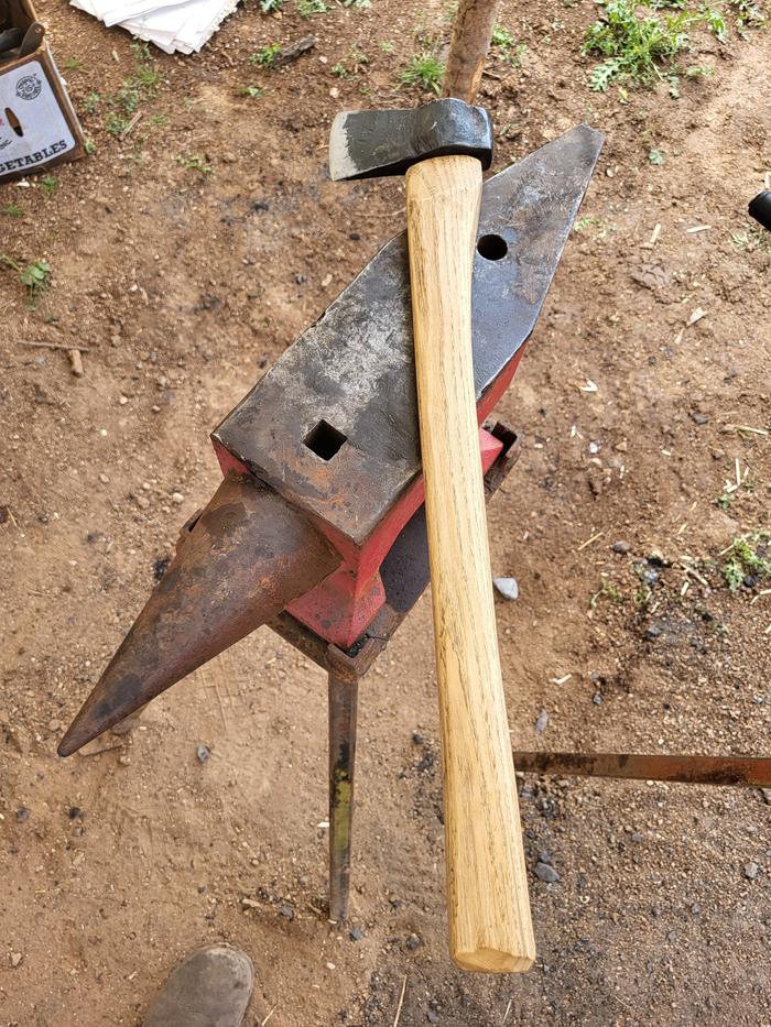... to make the completed axe. 