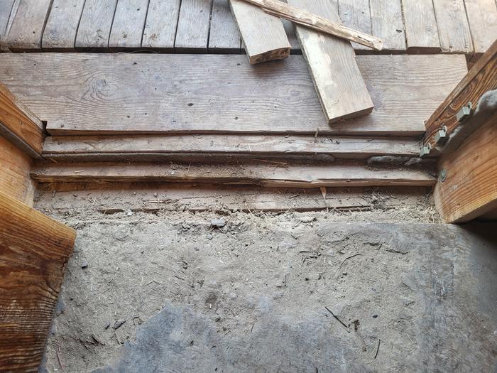 Prepared Abbey door threshold waiting for the fix to get installed :)