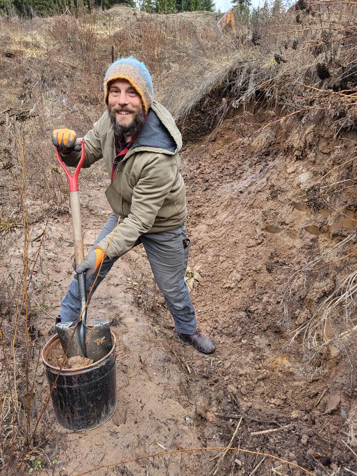 Grabbing some more dirt (not quite "soil" yet) for the WOFATI Greenhouse