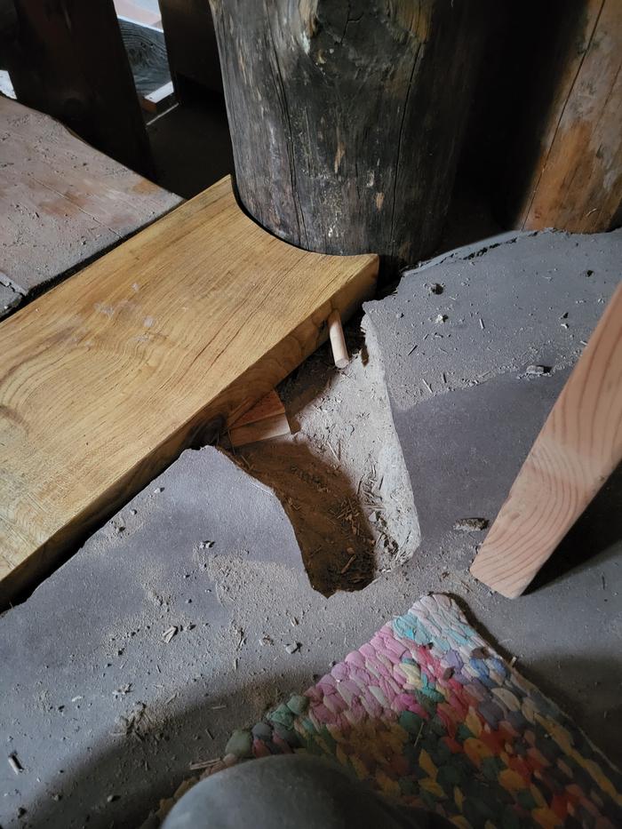 Dowel malleted in place...