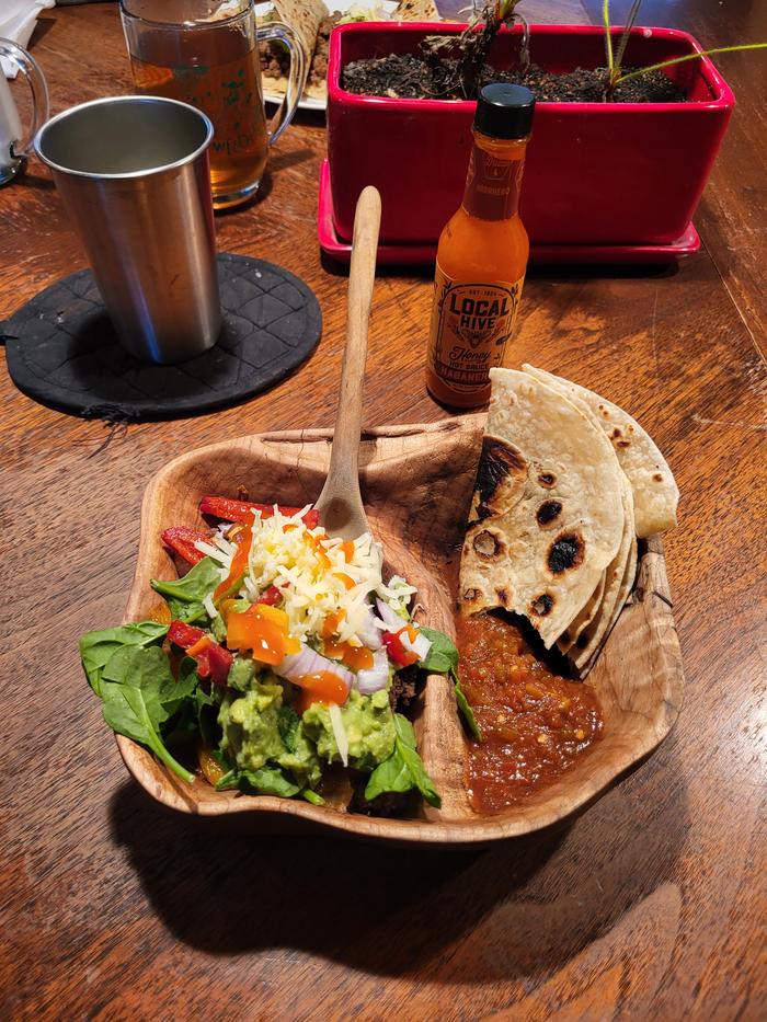 Taco Tuesday was a team even between the cutting and cooking of things