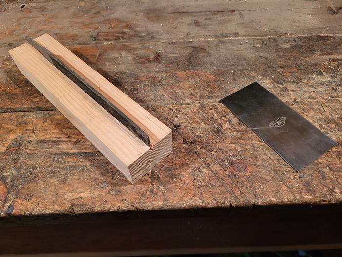 I made a jig (for the card scrapper prep) and I liked it...