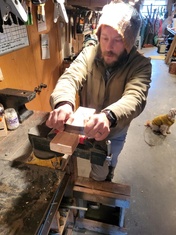 The result is a seemly flat piece of metal acting like a planing tool.