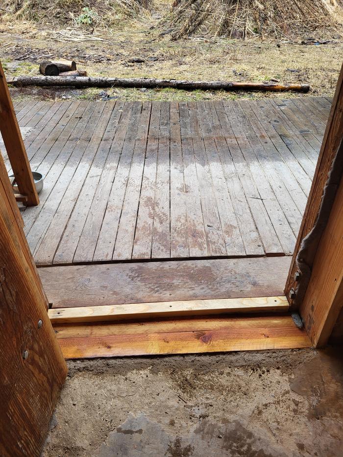 ...threshold with the cob filed in -- ready for a top layer after some drying.