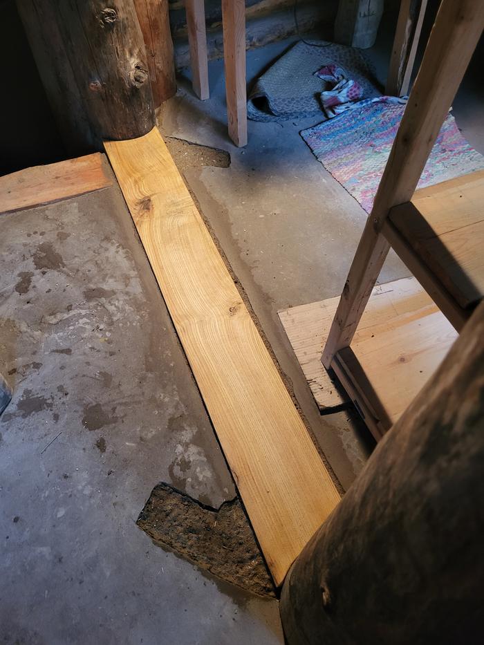 Abbey floor with the next layer of cob in -- also ready for the top layer!