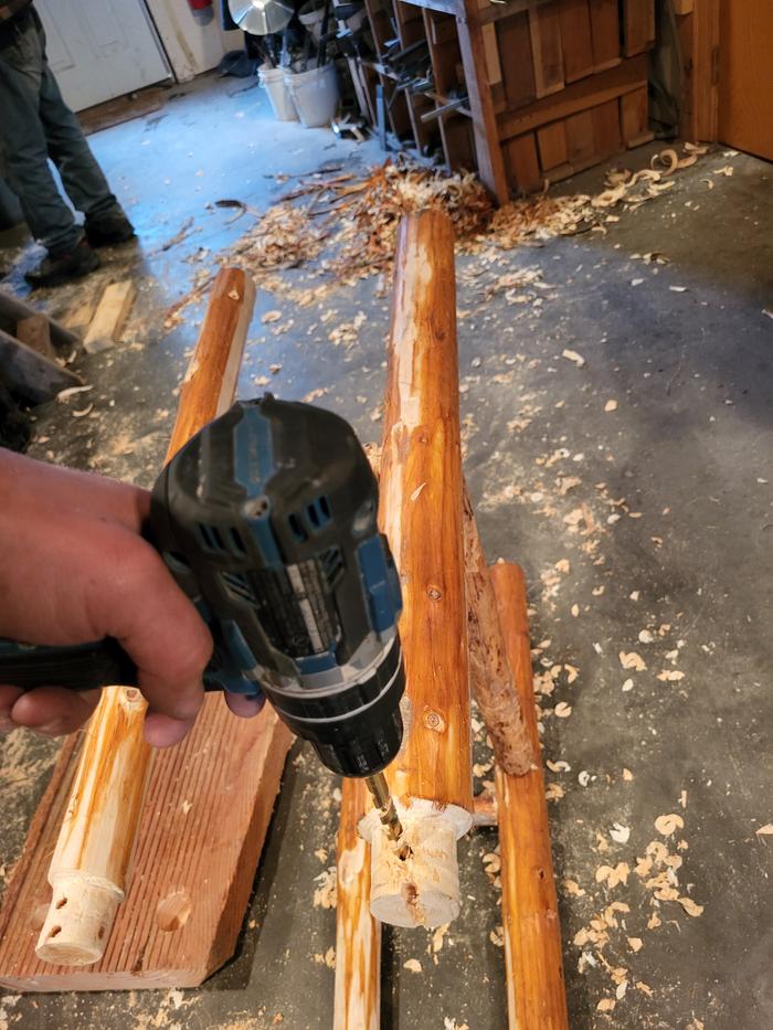 ... so that once match drilled, I can drill the full bore diameter with the bore offset in the tenon...