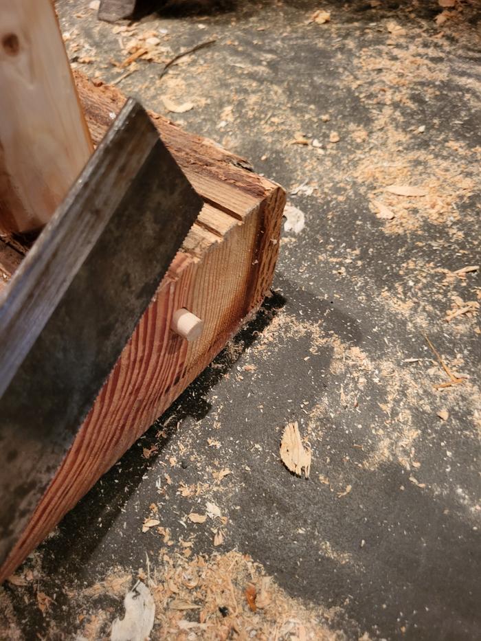 ... and then the remaining peg was trimmed off.