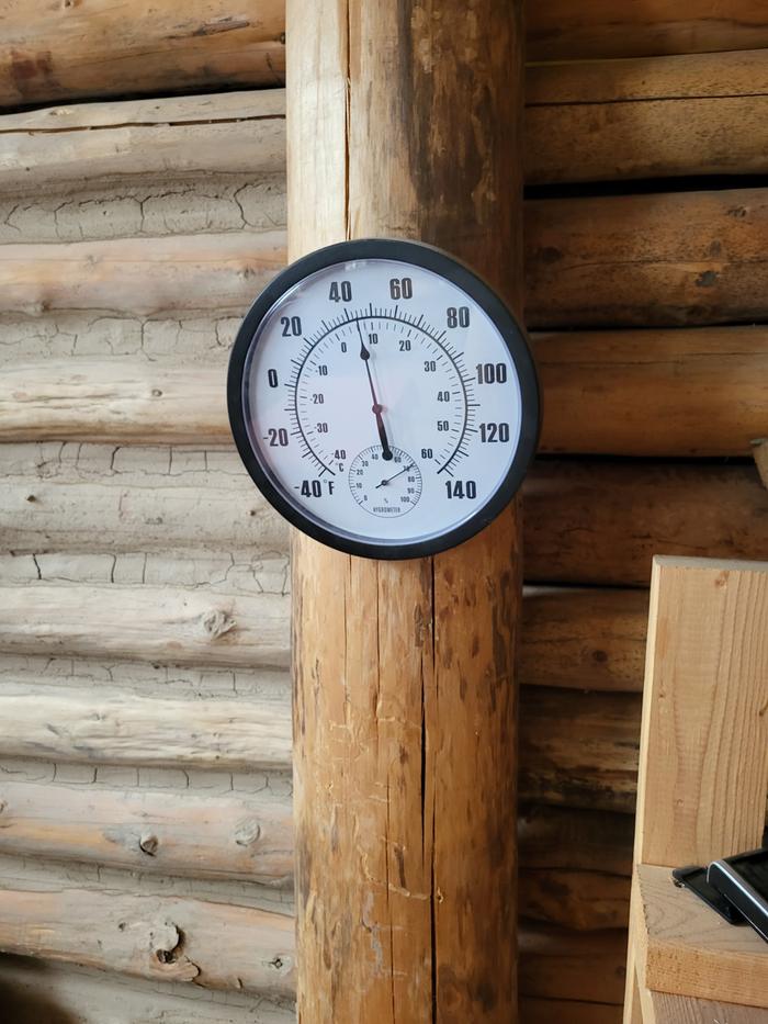 One goal -- get the Cabin up to 65 deg F -- starting temperature is 42 deg F.