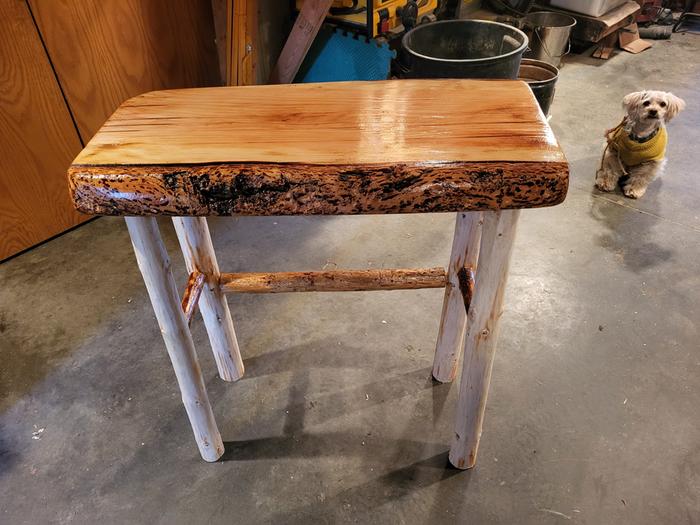 Final product -- top surface linseed oiled.