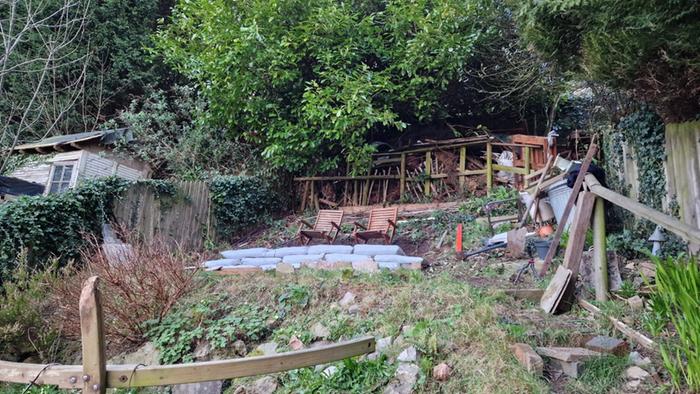 After first wall and total area half flattened