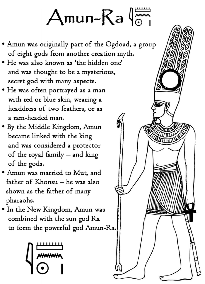 Amun-Ra colouring picture
