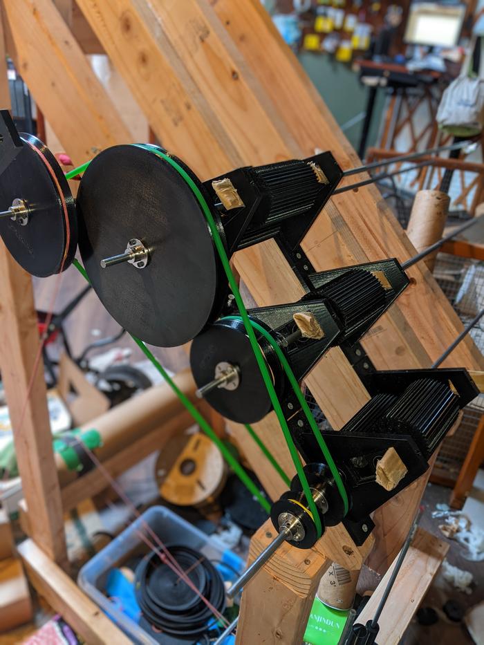 Drawing out rollers. 3D printed