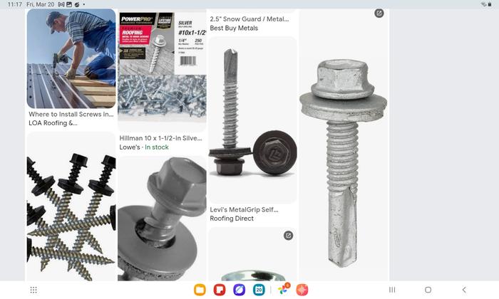 Roofing screws