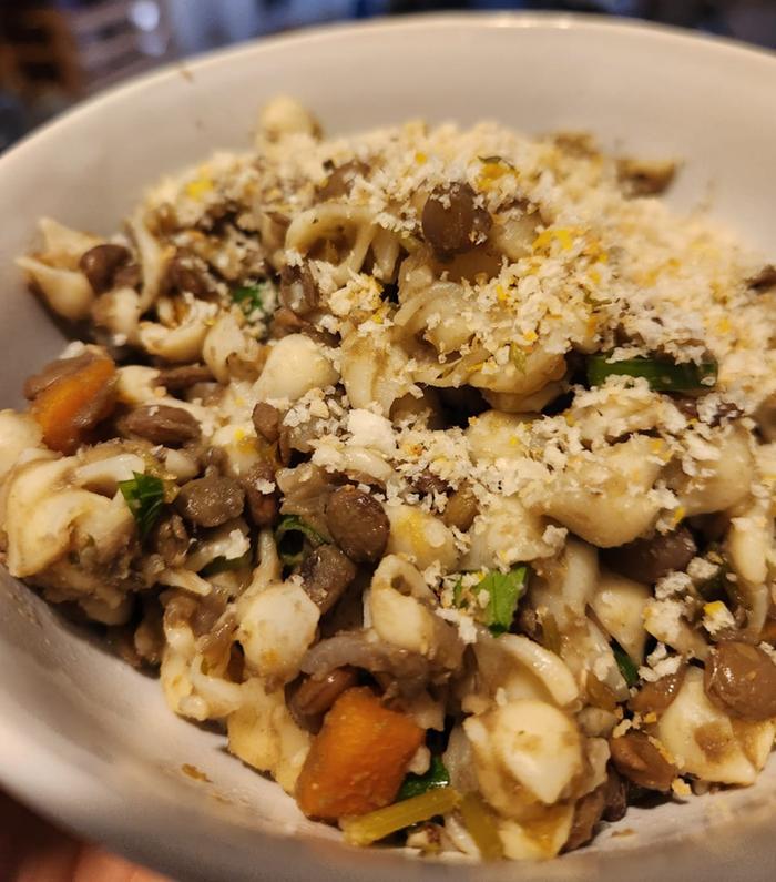 lentils and pasta