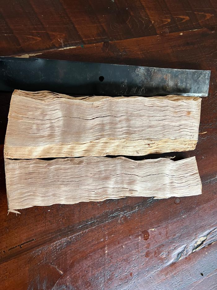 Cracked split flame birch