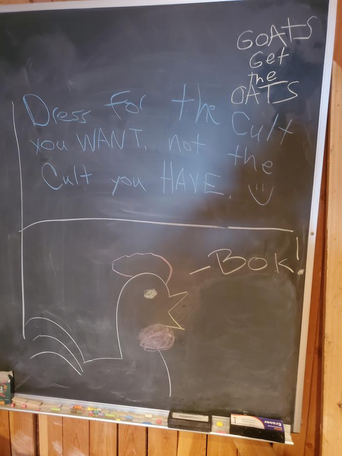 somebody made a fun note about our cult