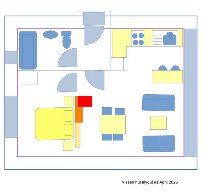 450 sp ft tiny house floorplan 