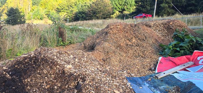 Piles of mulch