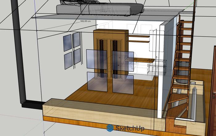 Extending the RMH from the stairs through the bedroom