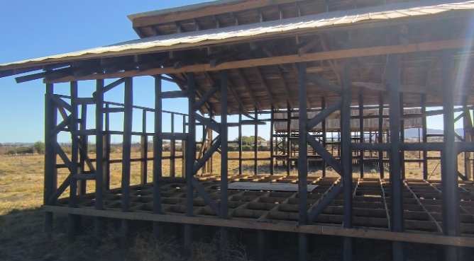 A photo of the actual structure we're building on