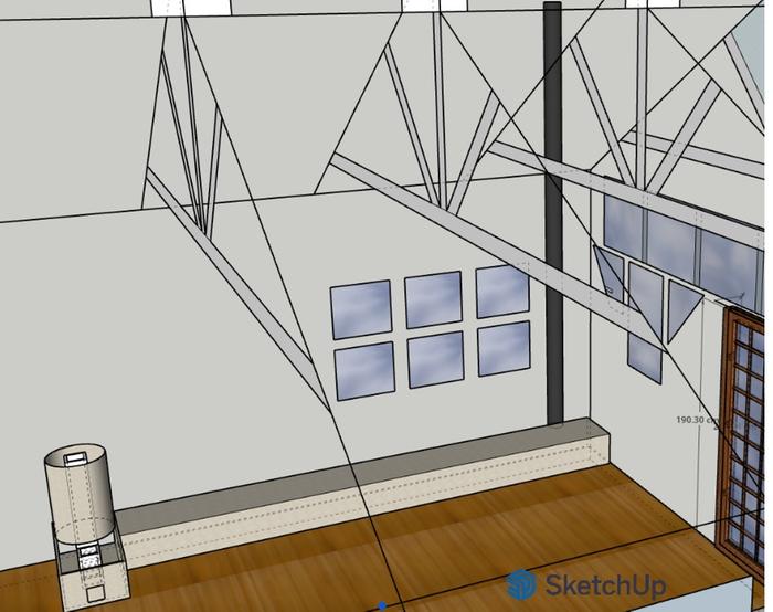 A long, single pipe cobb bench with J