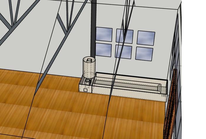 Basic J RMH in the living, two row of exhaust, 2 bends