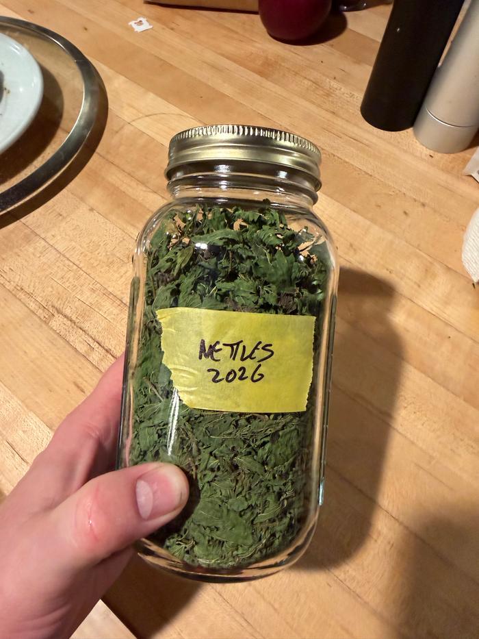 dried and stored