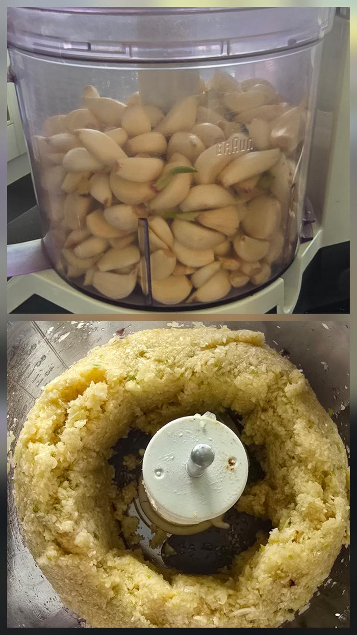 Peeled and minced garlic cloves