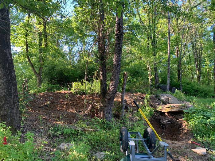 South side. Debating a small pond where it’s dug in…thoughts? 
