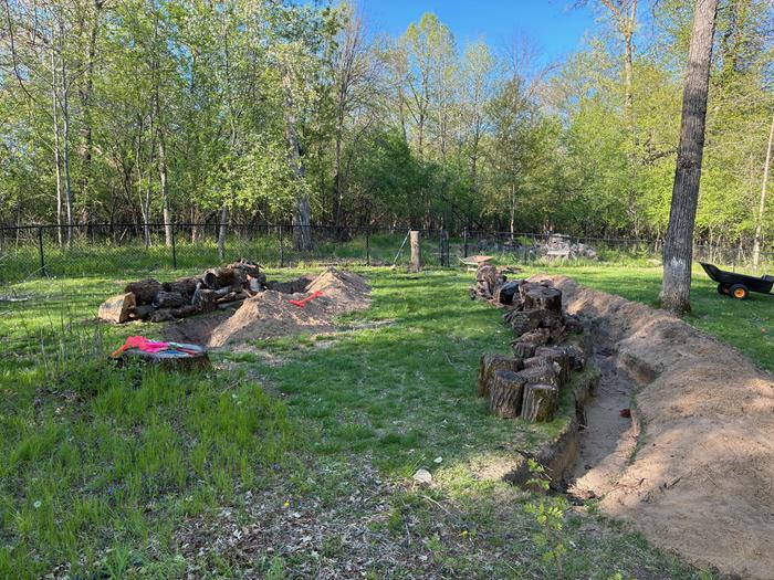 Moving rotting oak logs by hand is guaranteed to give a good night's sleep