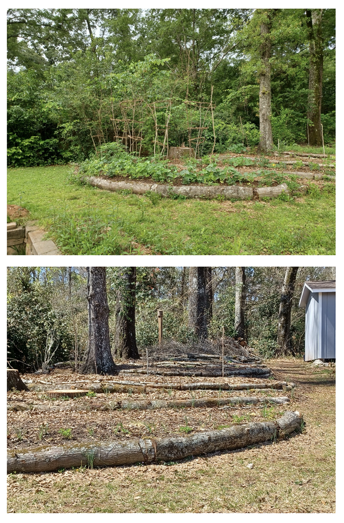 Turning backfilled brush into soil