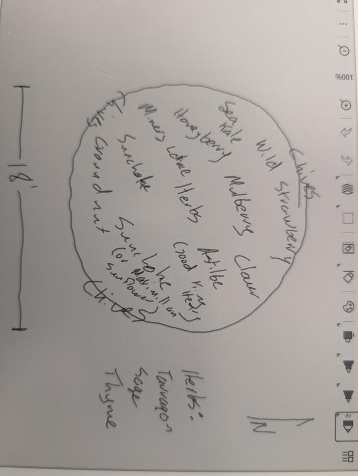 Hand drawn representation of mound